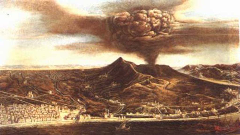 Vesuvius Eruption 1631. L’eruzione del 1631 da Didier Barra (1590-1652).
The eruption of 1631 by Didier Barra (1590-1652).